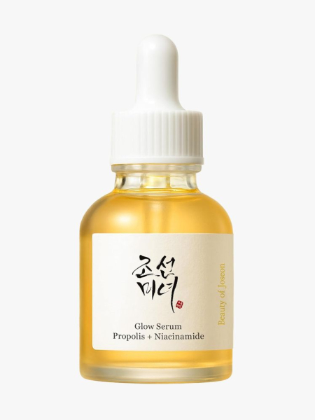 Beauty of Joseon Glow Serum in branded dropper component on a light gray background