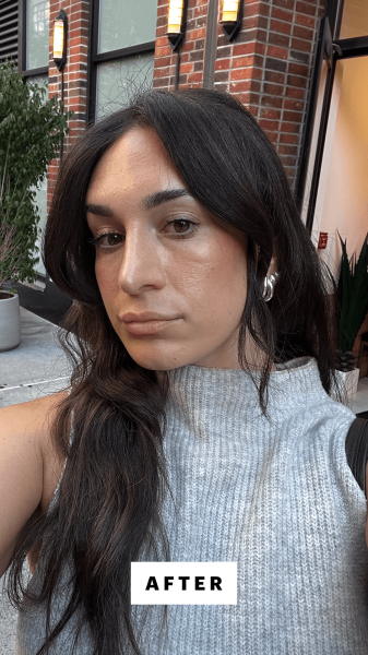 Wohlner after using the Davines Love Shampoo and Conditioner Set